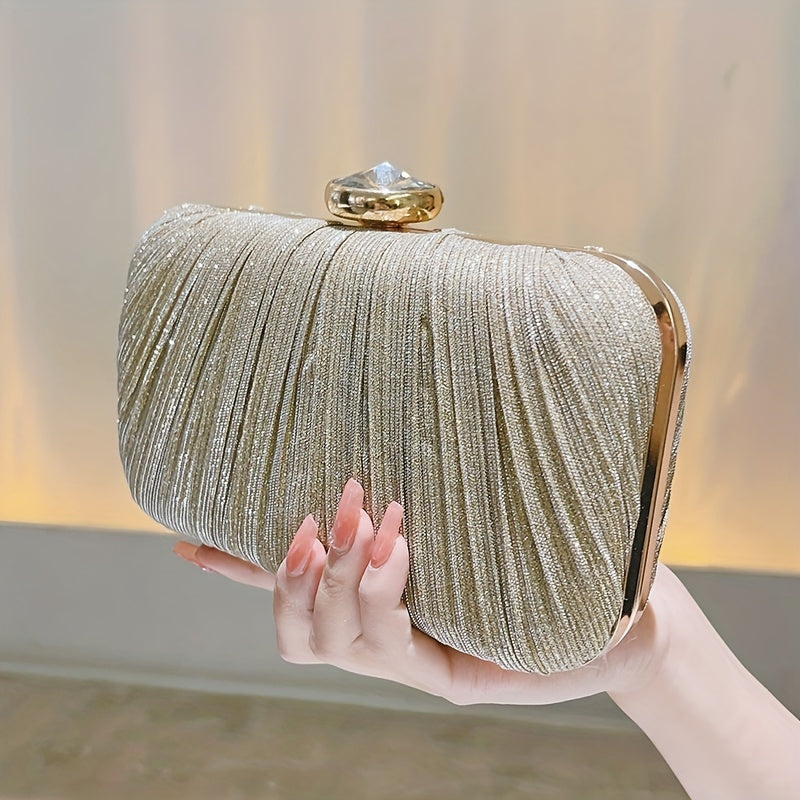 Glitter Clutch Purse Classic Dinner Bag Formal Banquet Handbag