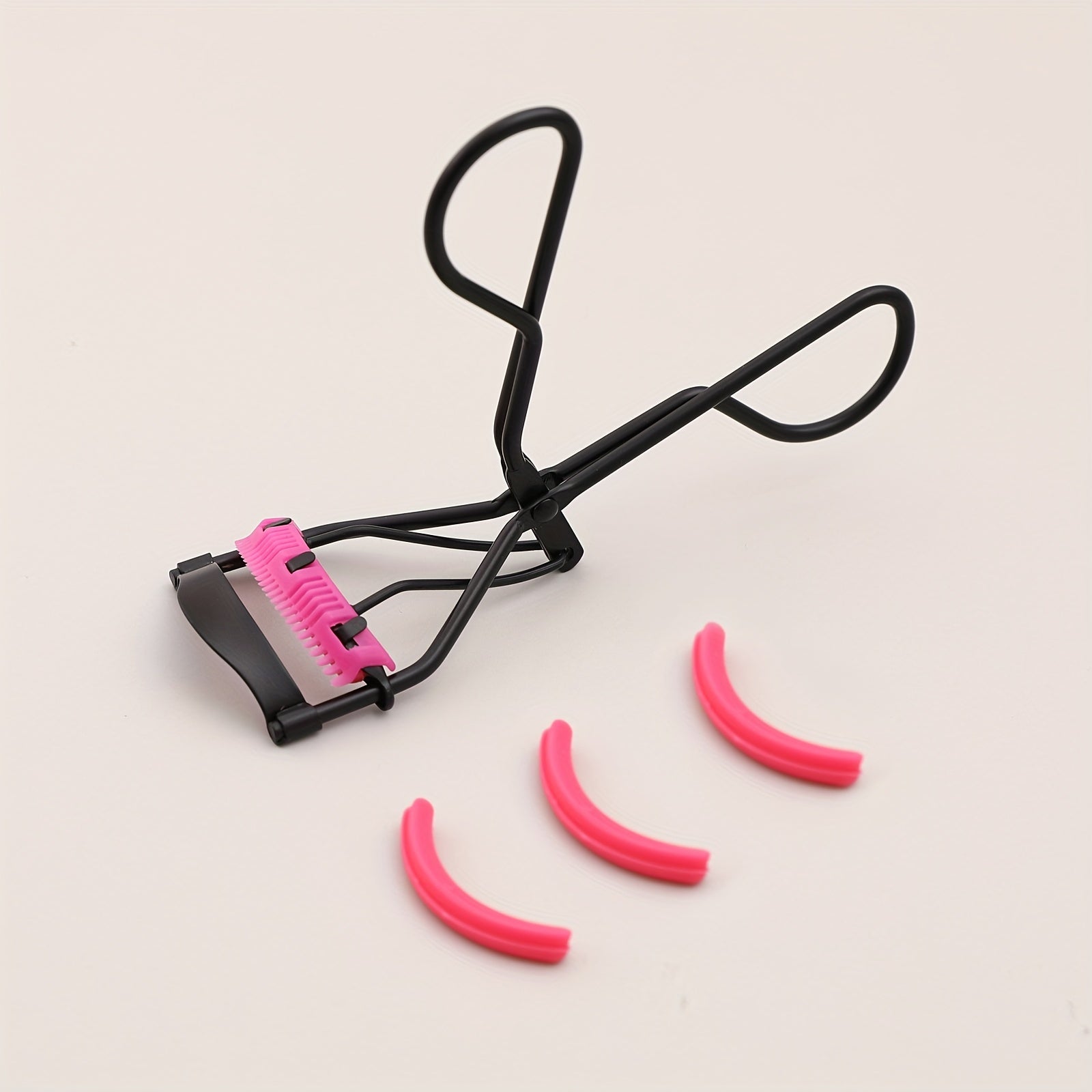 Professional Eyelash Curler with Brush and 3 Silicone Pads