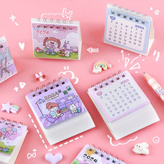 Cartoon Mini Desk Calendar Small Desk Decoration Monthly Student Calendar