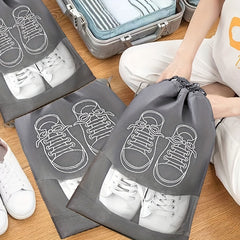 5pcs Shoe Storage Bag Closet Organizer Non-woven Travel Portable Bag