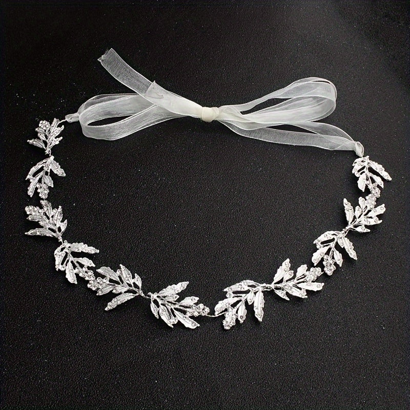 Rhinestone Headband Leaf Shape Hair Accessories