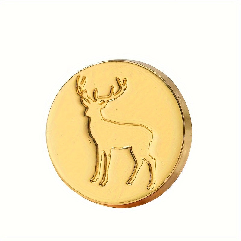 10 Pcs Christmas Seal Stamp Box, Fire Lacquer Brass Seal Stamp Accessories