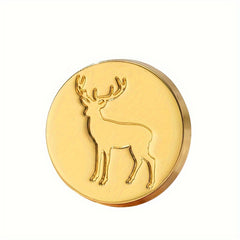 10 Pcs Christmas Seal Stamp Box, Fire Lacquer Brass Seal Stamp Accessories