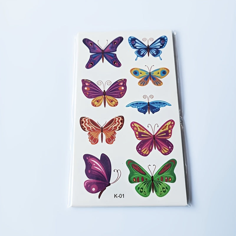 Colorful Butterfly Temporary Tattoo Stickers for Women Kids