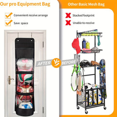 Sports Equipment Storage Bag Hanging Basketball Toy Storage Basket