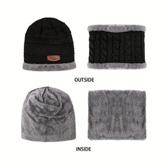 Kids Winter Hat & Scarf Set Plus Velvet Ear Protection