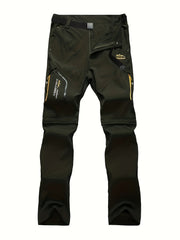 Men's Quick Dry Convertible Hiking Pants Lightweight Zip Off Travel Trousers