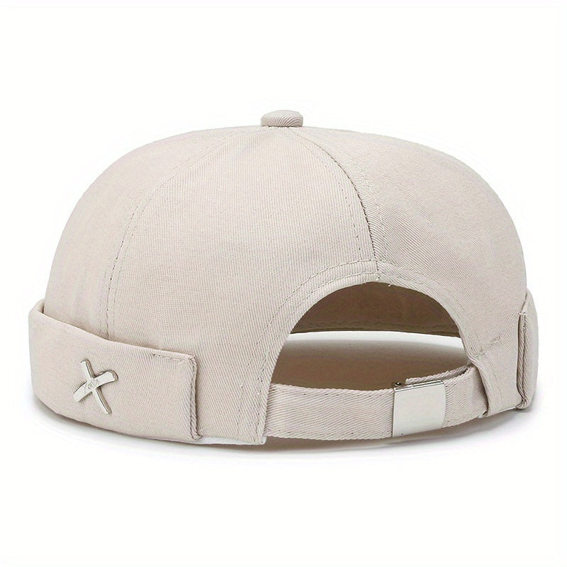 Spring Hip hop Hat Without Brim Street Hat Personality Brimless Round Hat