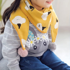 Kids' Warm Triangle Towel for Autumn & Winter