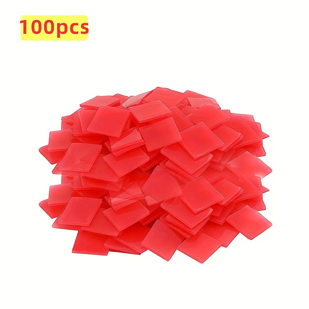 100pcs 2X2cm Artificial Diamond Painting Red Glue Clay DIY Tool