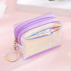 Transparent Laser Coin Purse Mini Key Bag Small Storage Bag For Girls