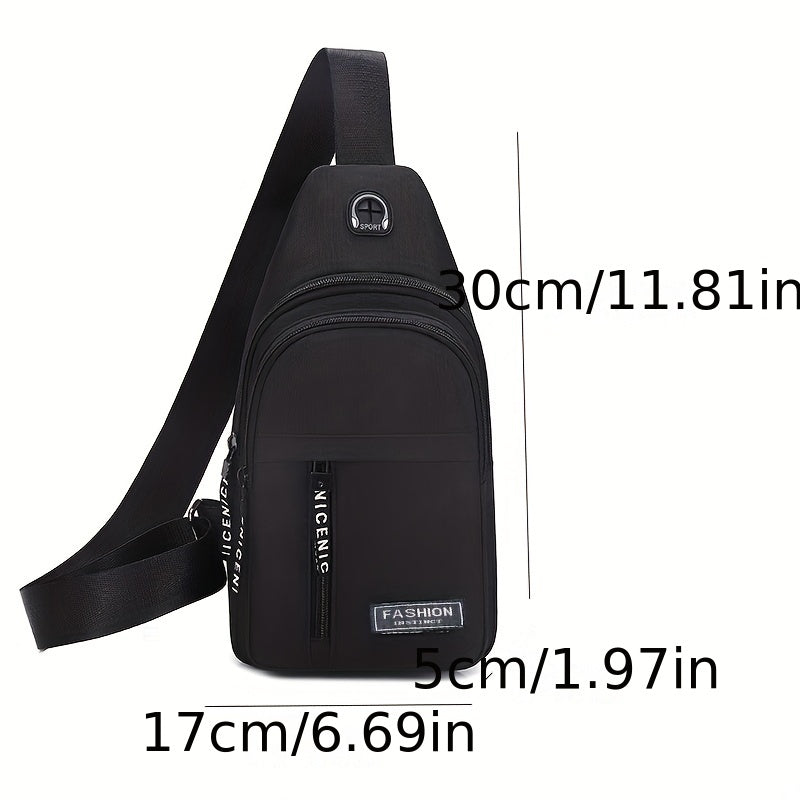 Men's Crossbody Chest Bag Sling Bag For Outdoor Sports Travel