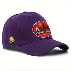 Campfire Embroidery Peaked Cap Soft Top Street Sunshade Baseball Cap