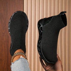 Women's Knit Slip-On Sock Sneakers Ankle Boots