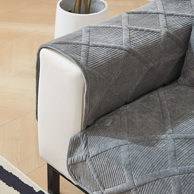 Quilted Sofa Slipcover Furniture Protector for Home Decor