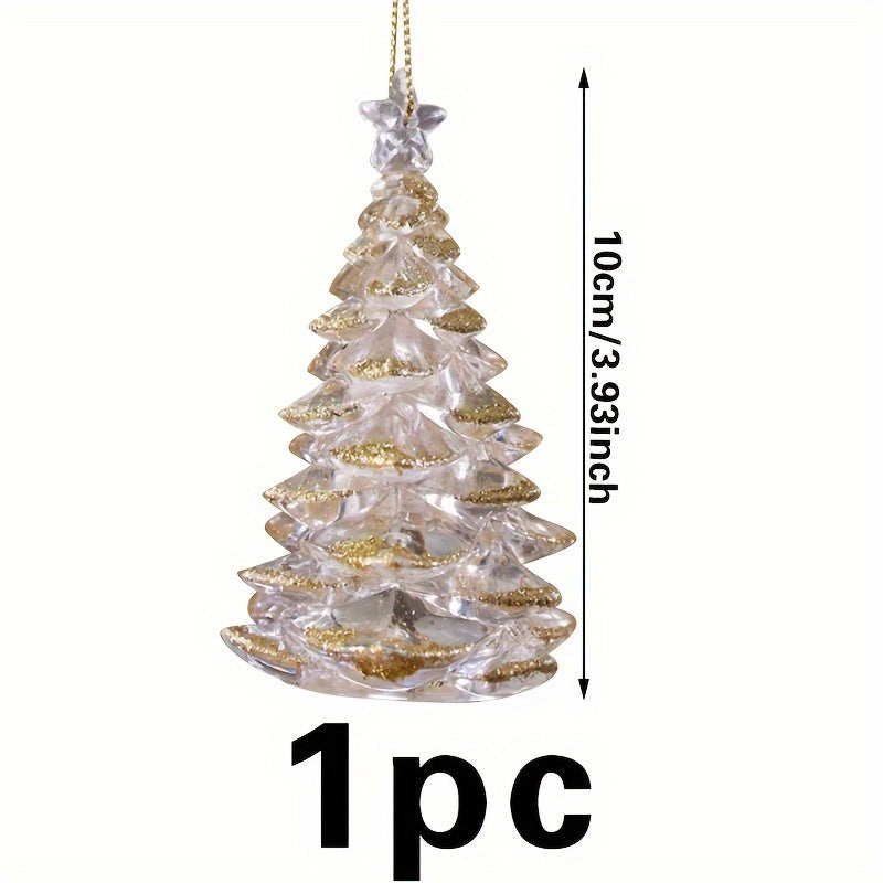 1pc Christmas Tree Crystal Pendant Decoration Supplies