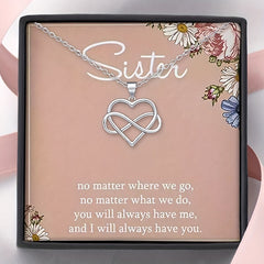 Creative Heart Infinity Pendant Necklace Gift For Girls