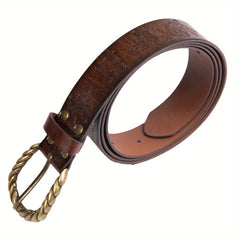 Viking Fenrir Embossed Leather Belt Medieval Retro Knight COSPLAY Stage Props