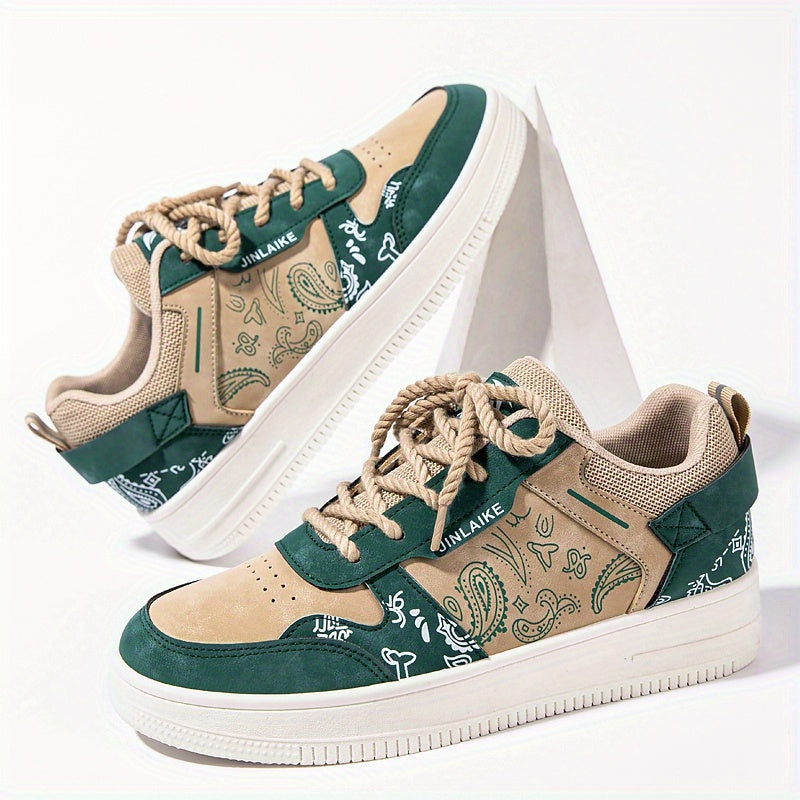 Men's Rope Lace Casual Sneakers for Outdoor Walk