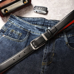 Men's Leather Belt Pin Buckle Casual Jeans Pants Waist Strap