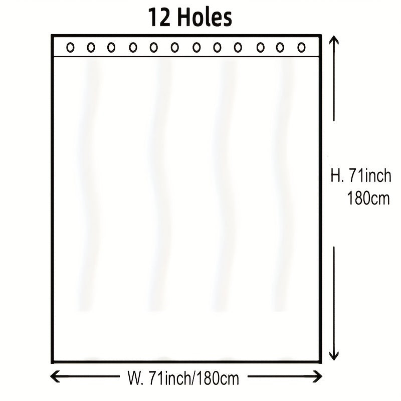 Flower Pattern Shower Curtain Waterproof Bathroom Decor