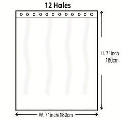 Flower Pattern Shower Curtain Waterproof Bathroom Decor