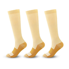 3 Pairs Compression Socks 15-20mmHg for Enhanced Blood Flow