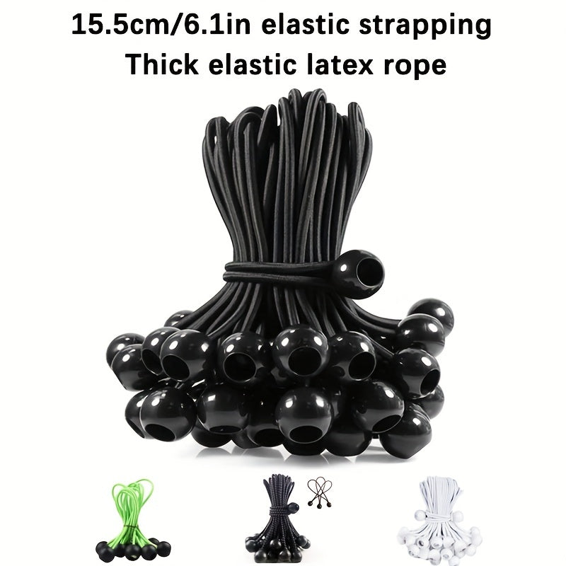 Ball Bungee Cords for Secure Tie Downs - Ideal for Canopies Tarps Camping Gear