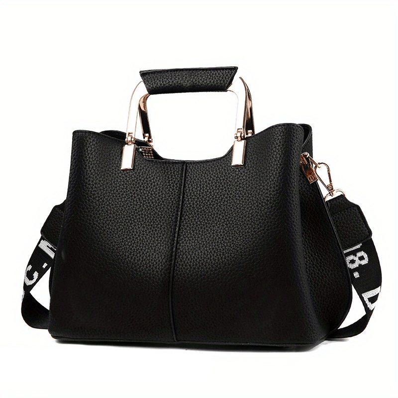 Colorblock Handbags For Women Pompom Crossbody Satchel Purse