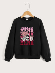 Girls' Halloween Sweatshirt Long Sleeve Pullover
