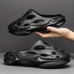 Men's Breathable Slip On Foam Runners Casual Outdoor Cut Out Clog Shoes