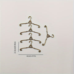Dollhouse Furniture Props Metal Clothes Hanger Home Scene Accessories