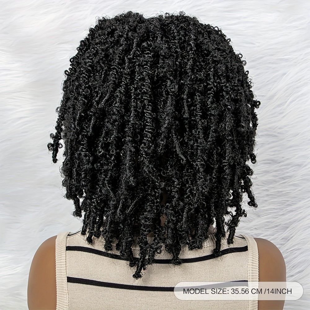 Short Bob Twist Braided Wig with Double Lace Front and Baby Hair