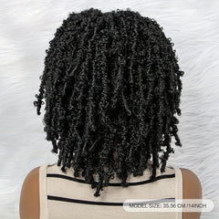 Short Bob Twist Braided Wig with Double Lace Front and Baby Hair