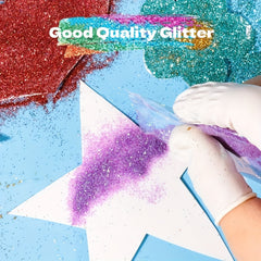 50g Golden Glitter Powder Pearlescent DIY Leather Pieces Crystal Colorful