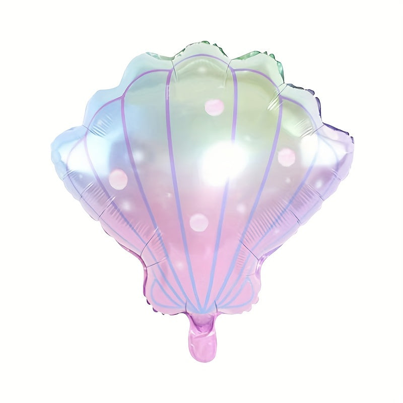 2pcs Fish Tail Shell Aluminum Film Balloon Summer Party Decoration Background