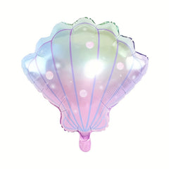 2pcs Fish Tail Shell Aluminum Film Balloon Summer Party Decoration Background
