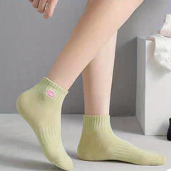 Girls Kids Numbers Print Striped Socks Breathable Comfy Children's Socks