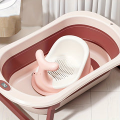 Portable Anti Slip Baby Bath Seat with Backrest & Suction Cups