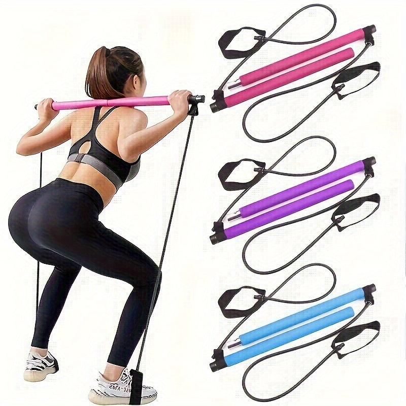 Pilates Exercise Sticks & Yoga Bands for Women Gym & Home Workouts