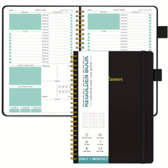 Undated Daily Planner 4 Month 120 Days Hardcover Faux Leather To Do List