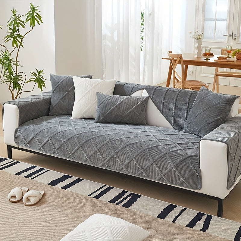 Quilted Sofa Slipcover Furniture Protector for Home Decor