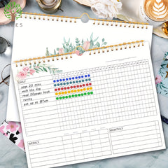 Habit Tracker Journal Spiral Binding Planner