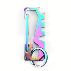 12 in 1 Stainless Steel Key Chain Metal Buckle for Outdoor Activities