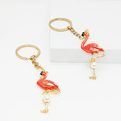 Flamingo Keychain Keyring Bag Car Key Pendant Gift