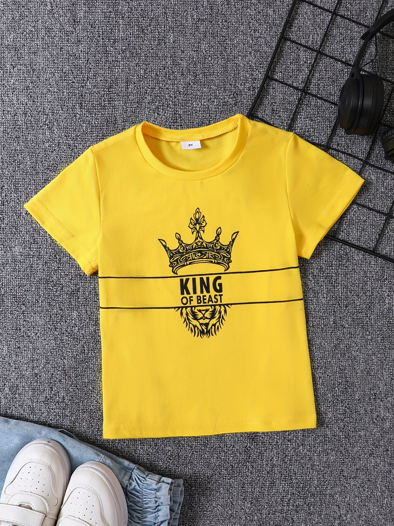 Cute Lion Head Printed Baby T-shirt