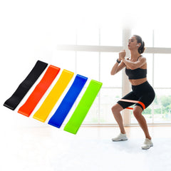 5pcs Latex Elastic Resistance Band for Yoga Fitness Hip Lifting Training