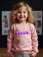 FANCY Graphic Crew Neck Sweatshirt Long Sleeve Pullover