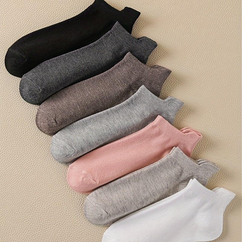 7 Pairs Mixed Short Socks Heel Guard Ankle Socks Women's Stockings