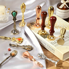 Wax Seal Stamp Handle Metal & Resin Material Fire Lacquer Brass Accessories